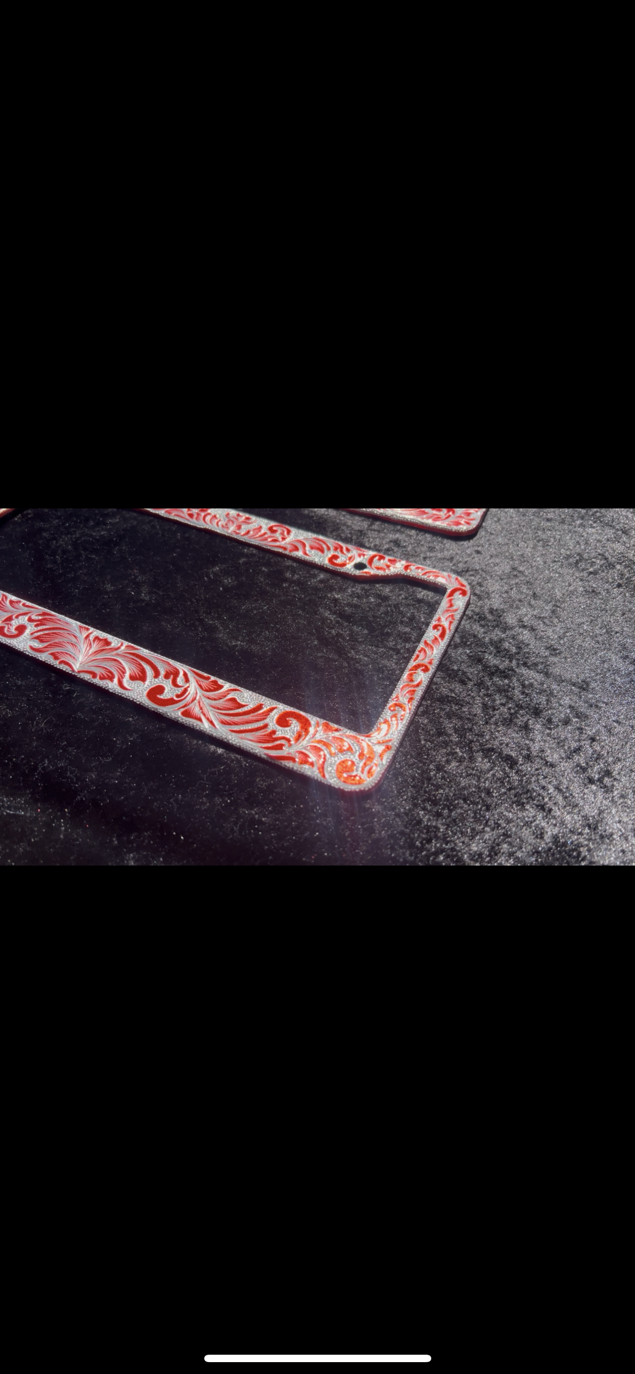 Candy red License plate holder/ choose quantity
