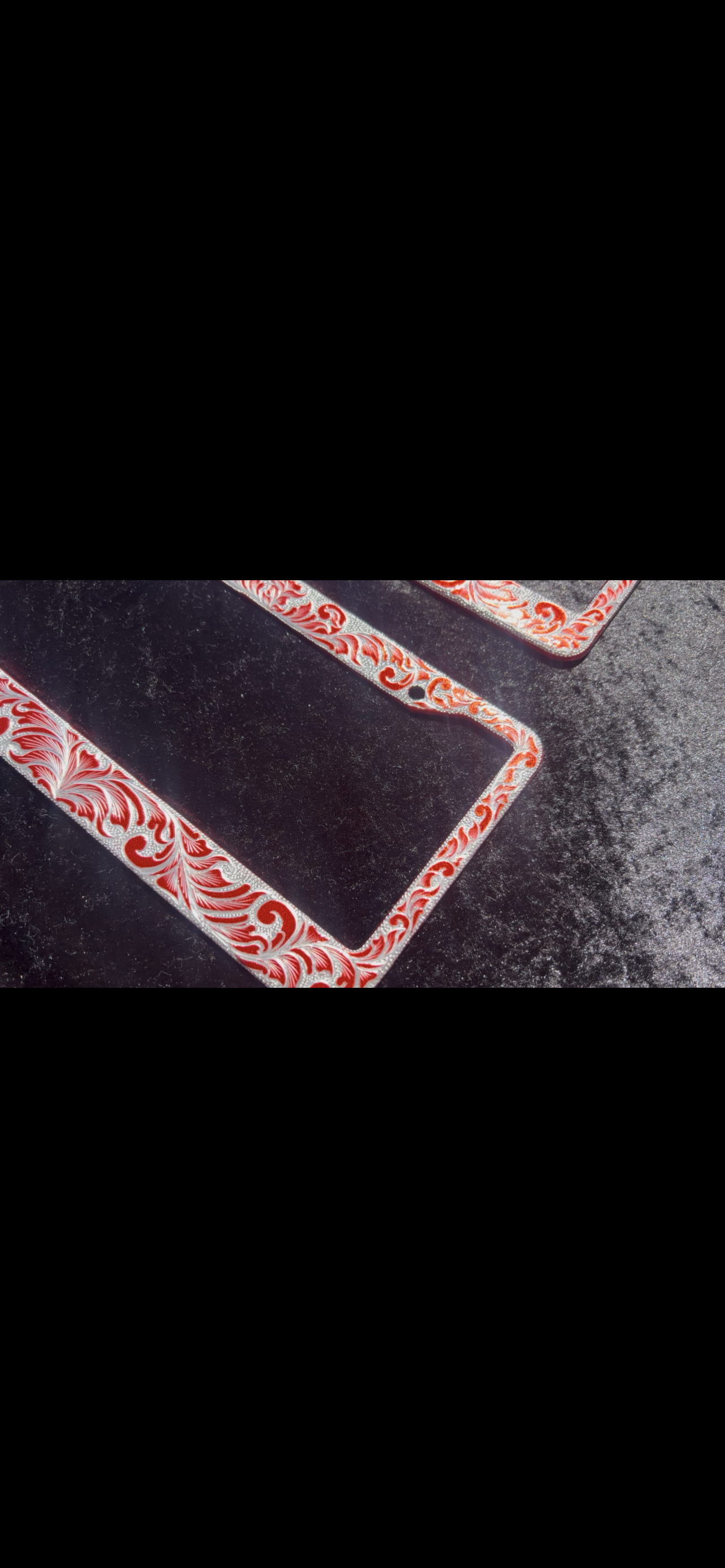 Candy red License plate holder/ choose quantity