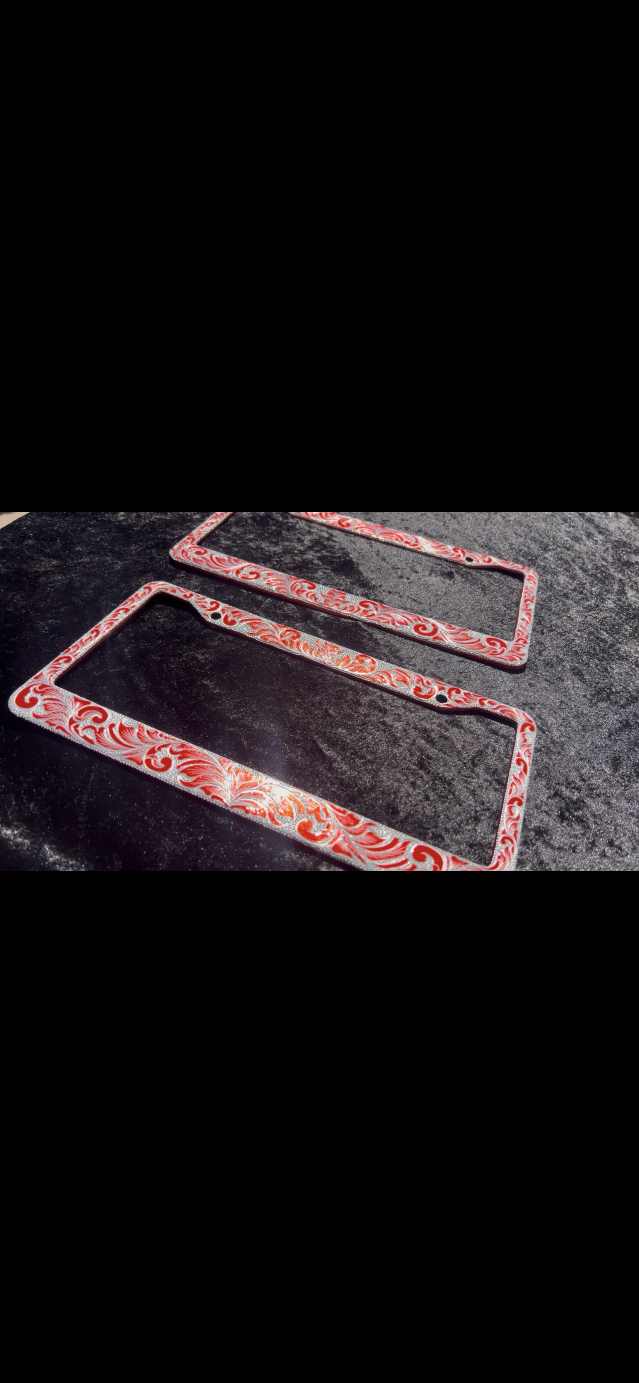 Candy red License plate holder/ choose quantity