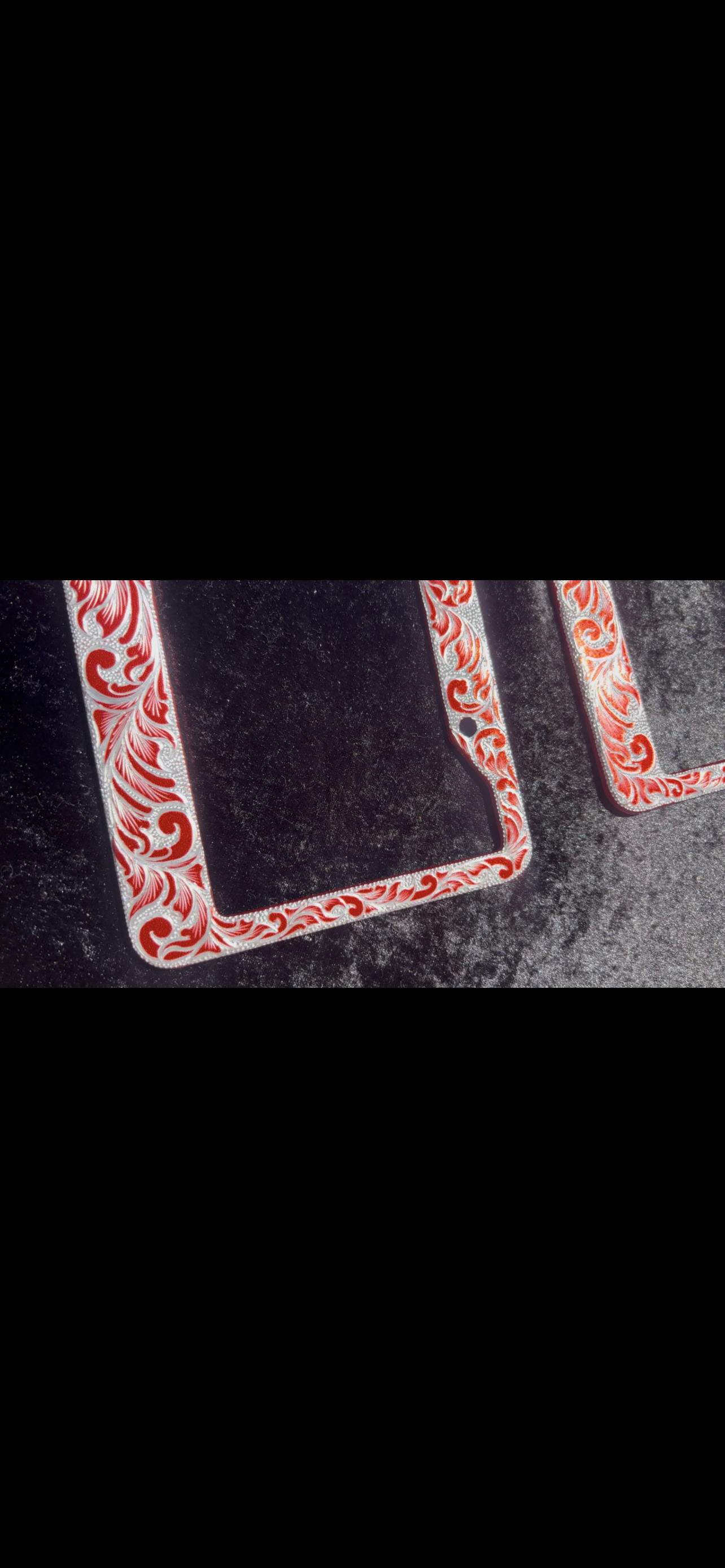 Candy red License plate holder/ choose quantity