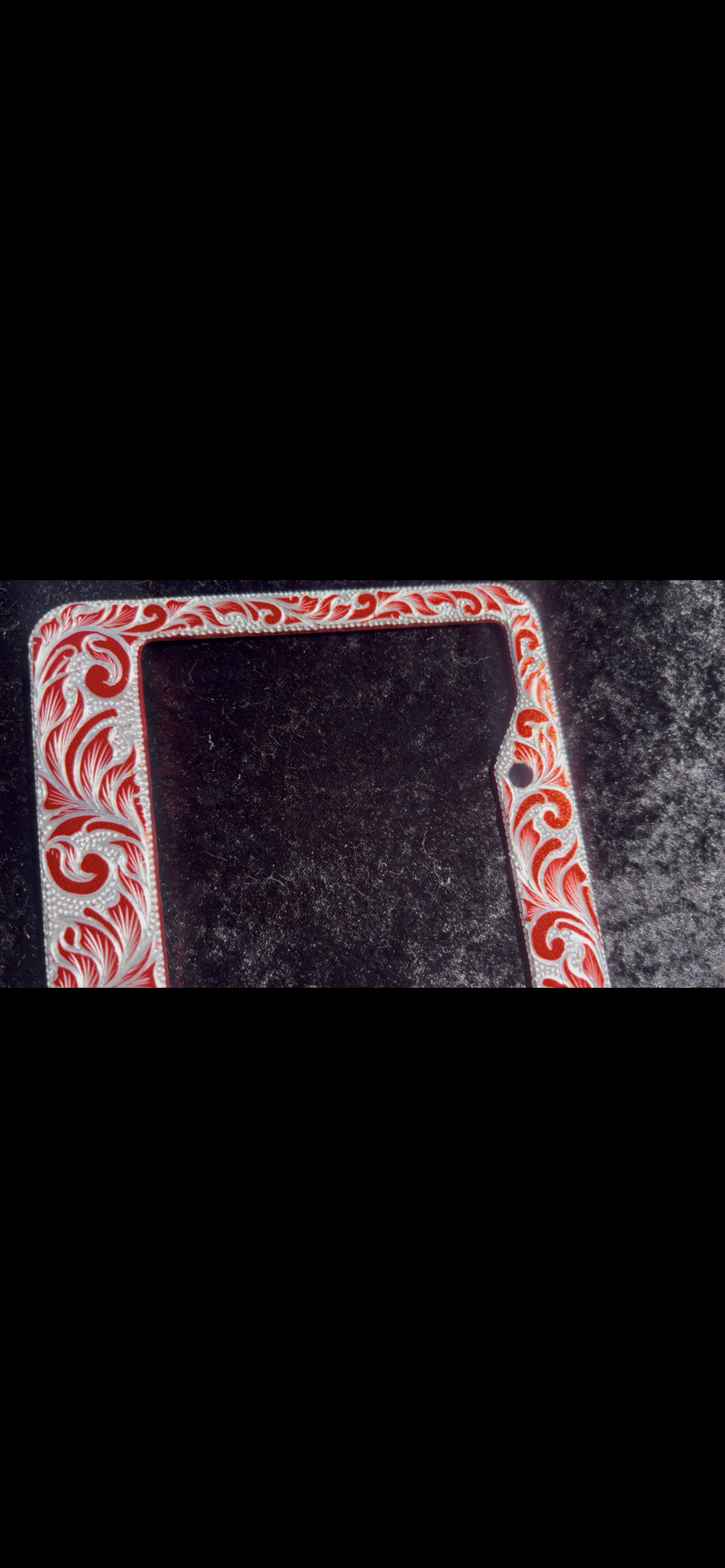 Candy red License plate holder/ choose quantity