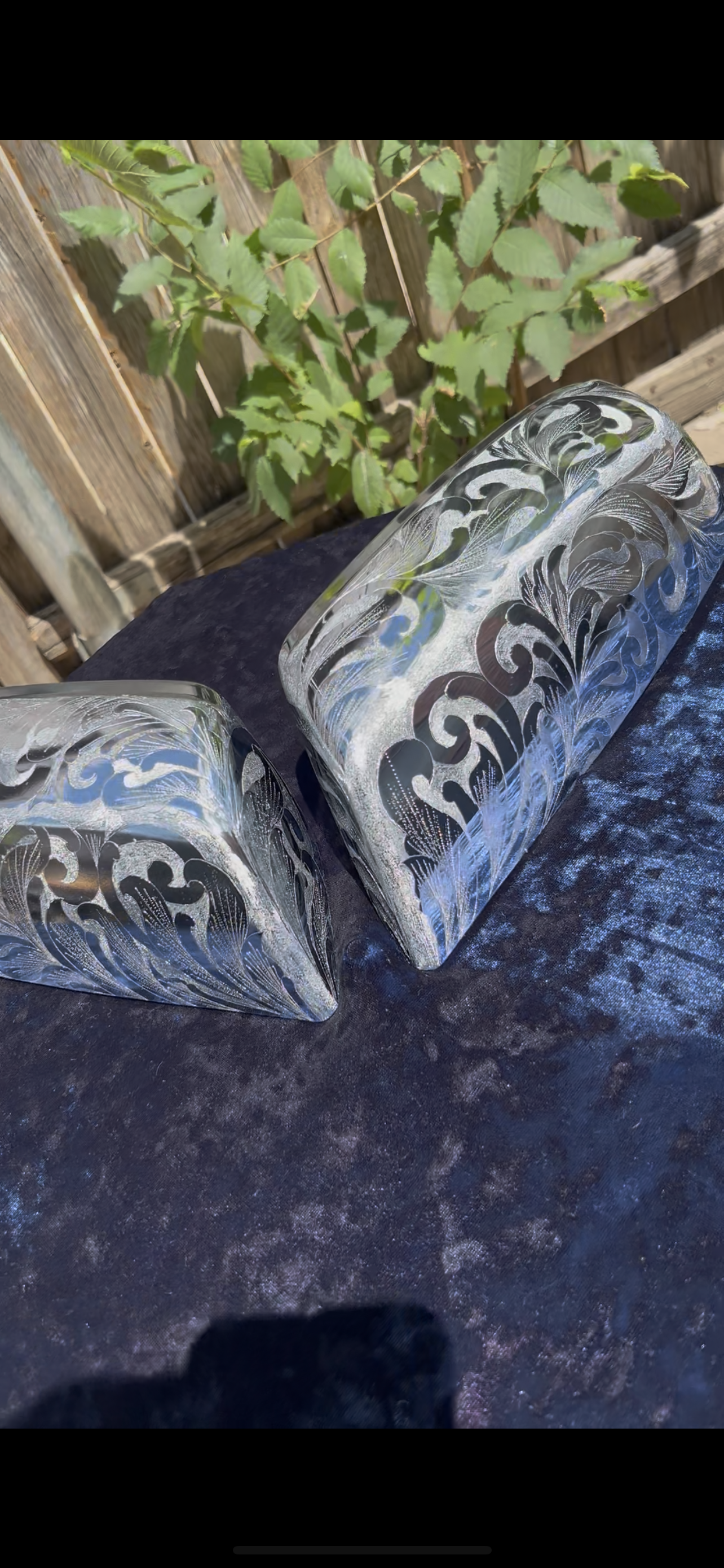 2 pcs Mirror cap Hand made engraved 07-13/14-18! Choose the year !