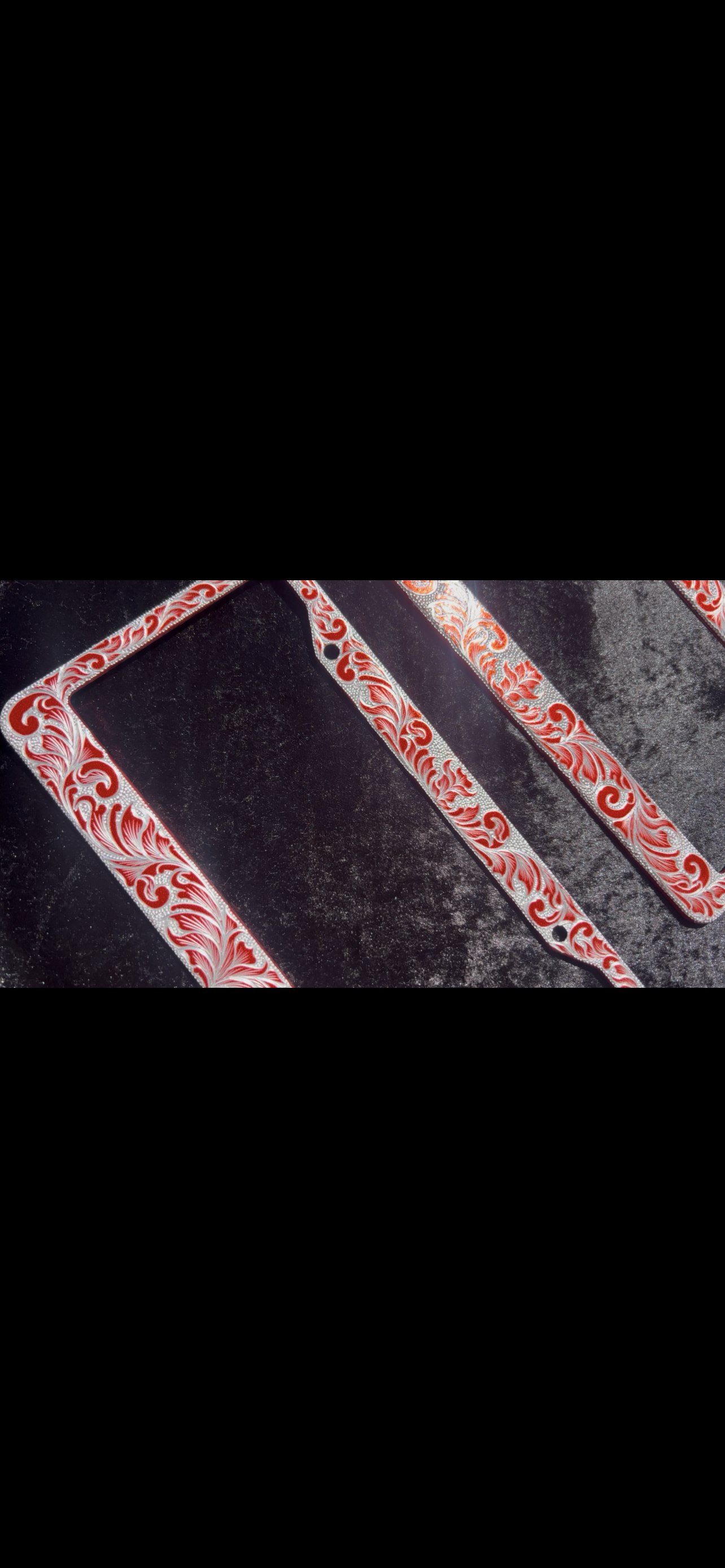 Candy red License plate holder/ choose quantity