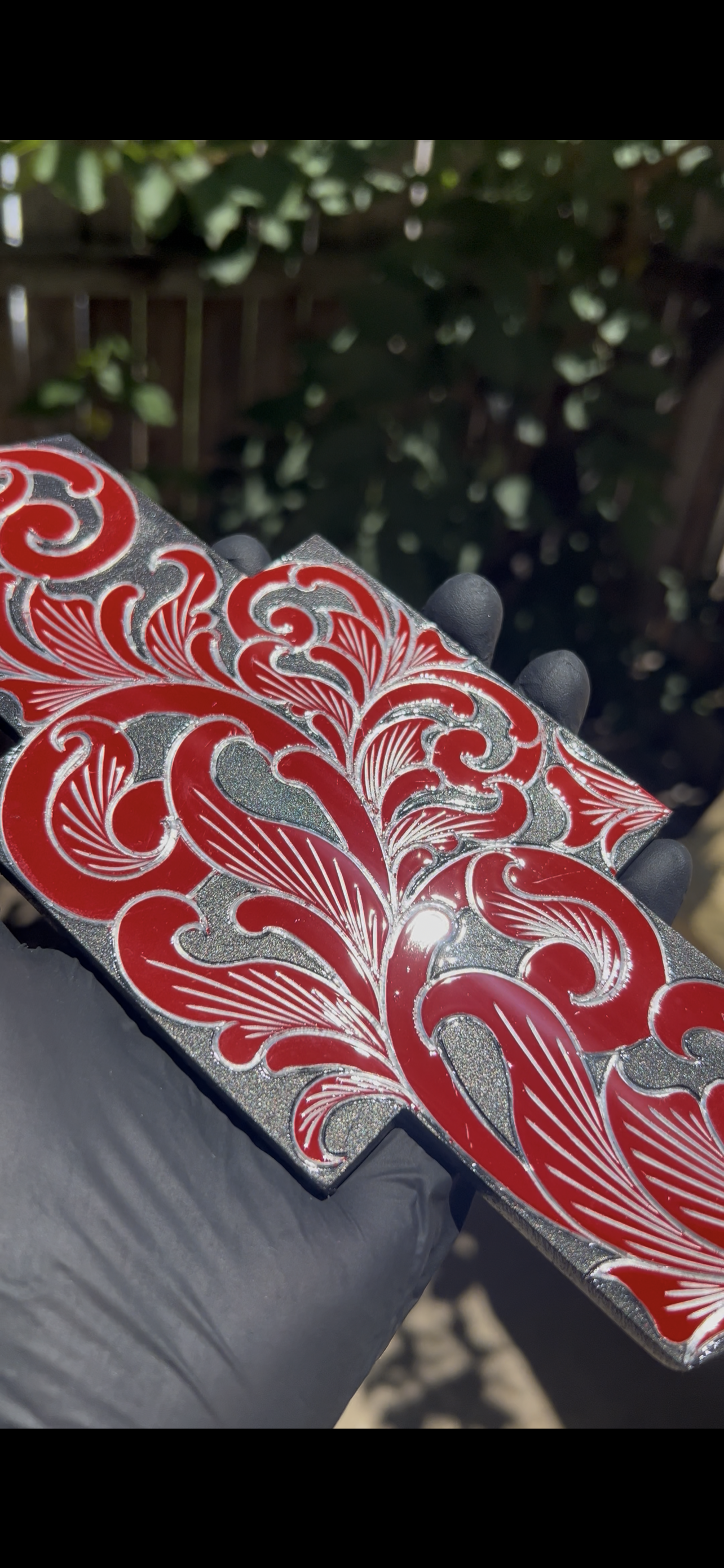 Black and red emblem choose the year!