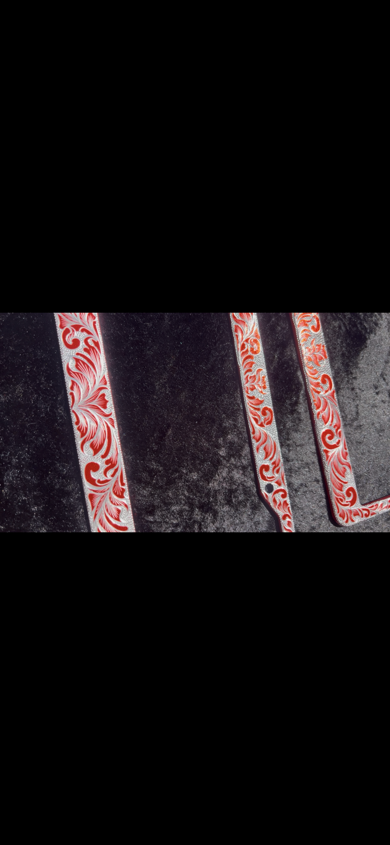 Candy red License plate holder/ choose quantity