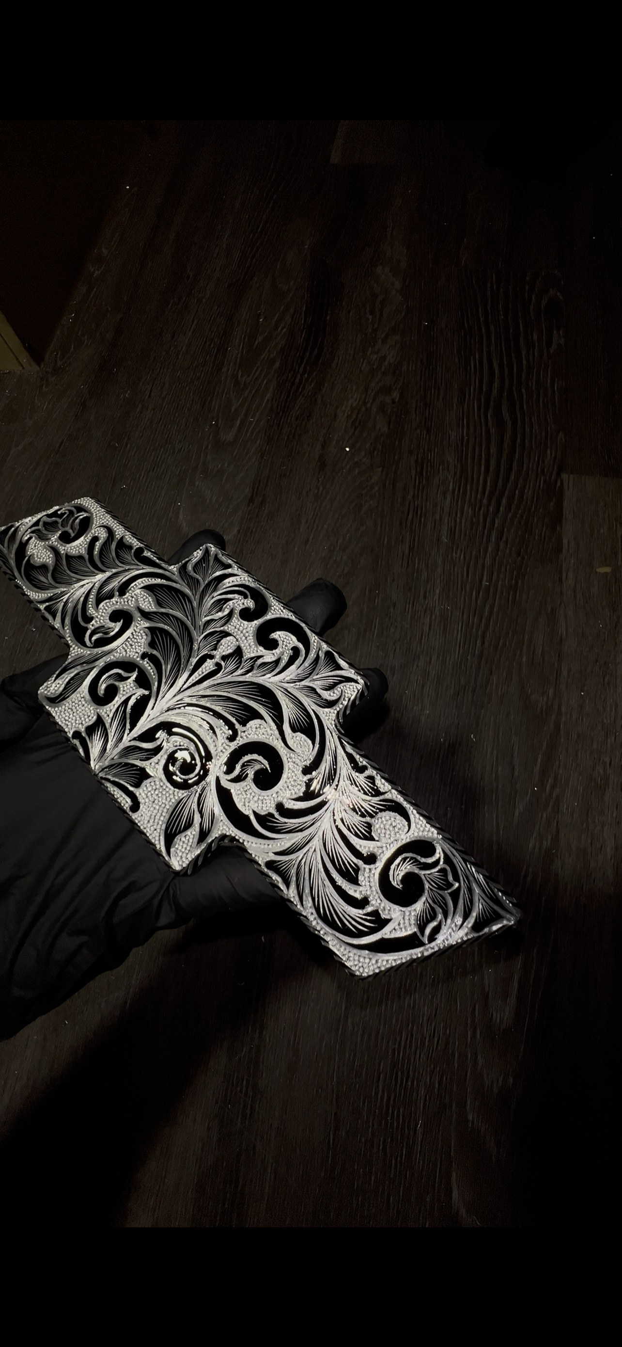 Black emblem Hand made engraved/choose the year !