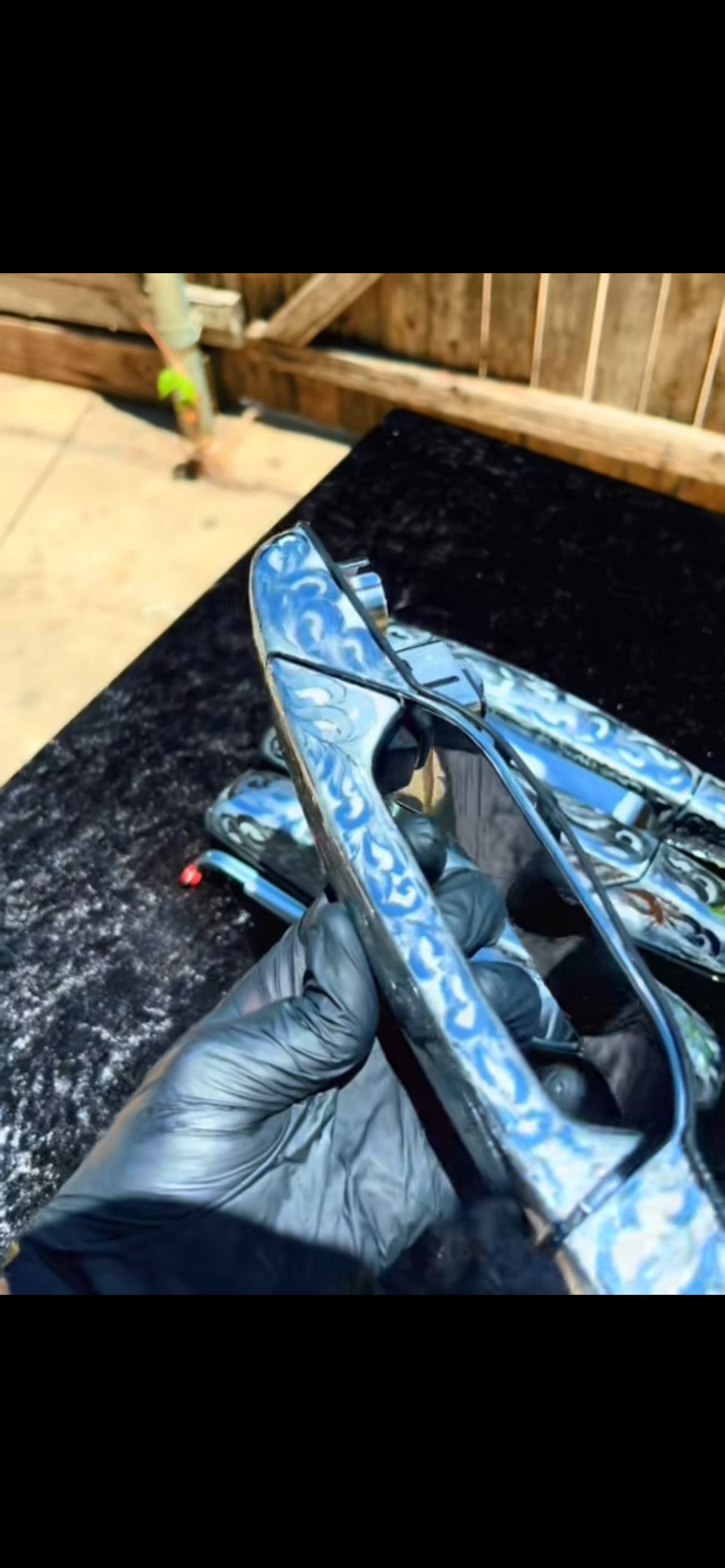 Door handles hand made engraved 07-13 / choose the quantity!