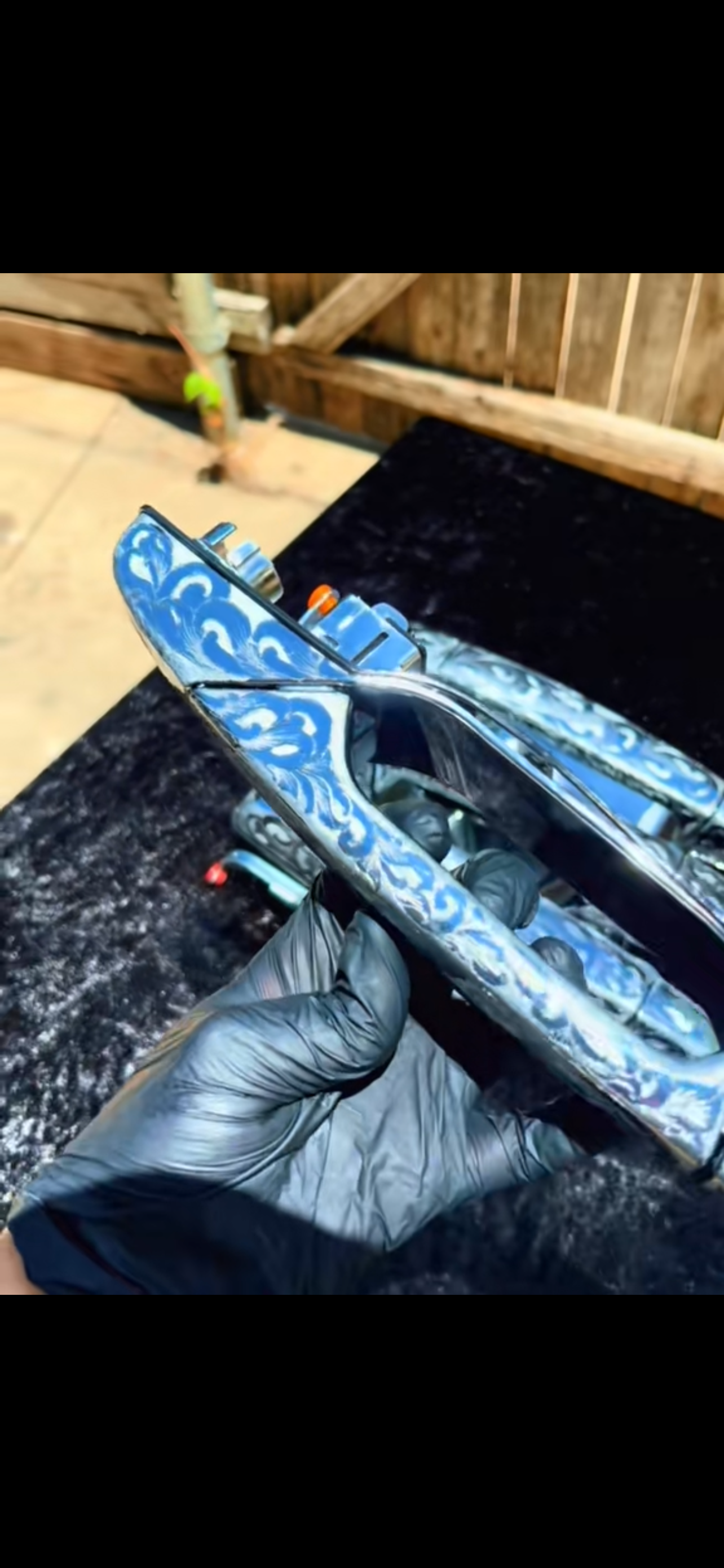 Door handles hand made engraved 07-13 / choose the quantity!