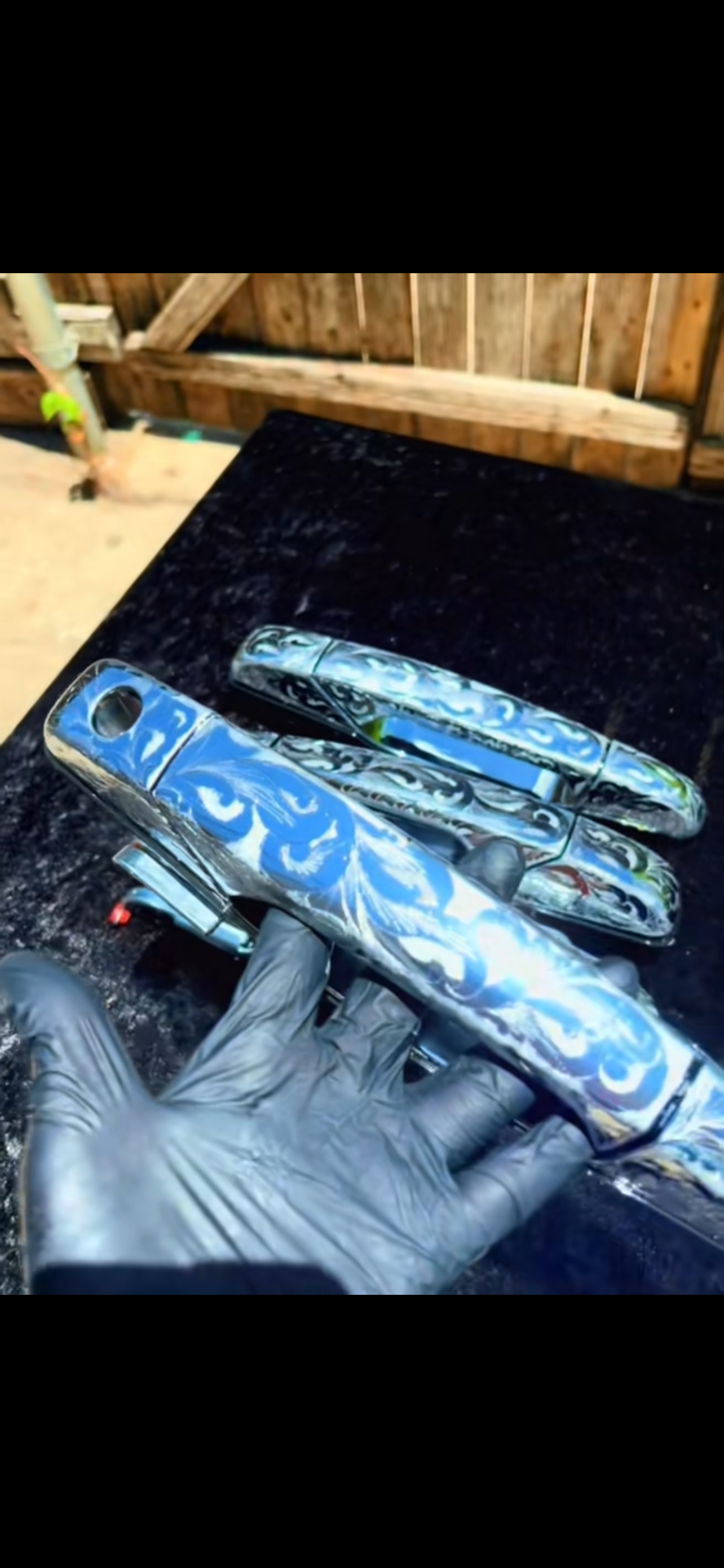 Door handles hand made engraved 07-13 / choose the quantity!