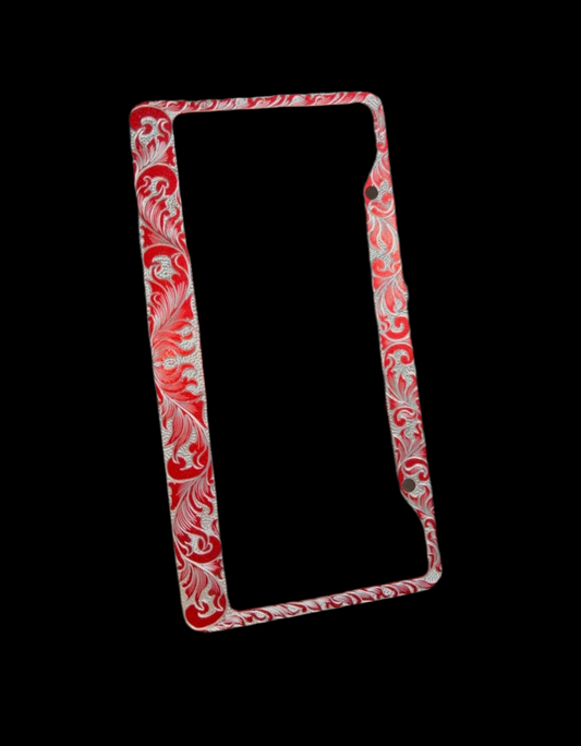 Candy red License plate holder/ choose quantity