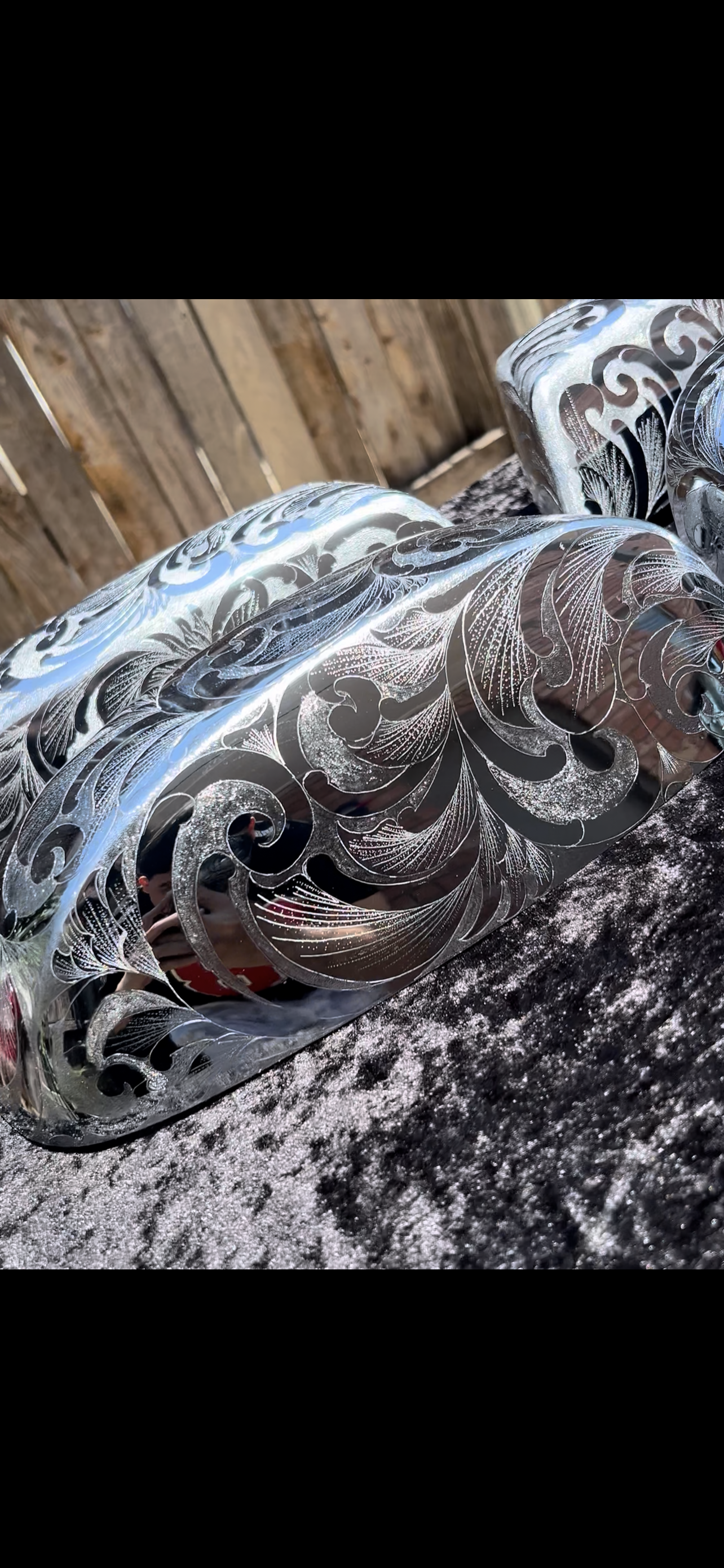 2 pcs Mirror cap Hand made engraved 07-13/14-18! Choose the year !