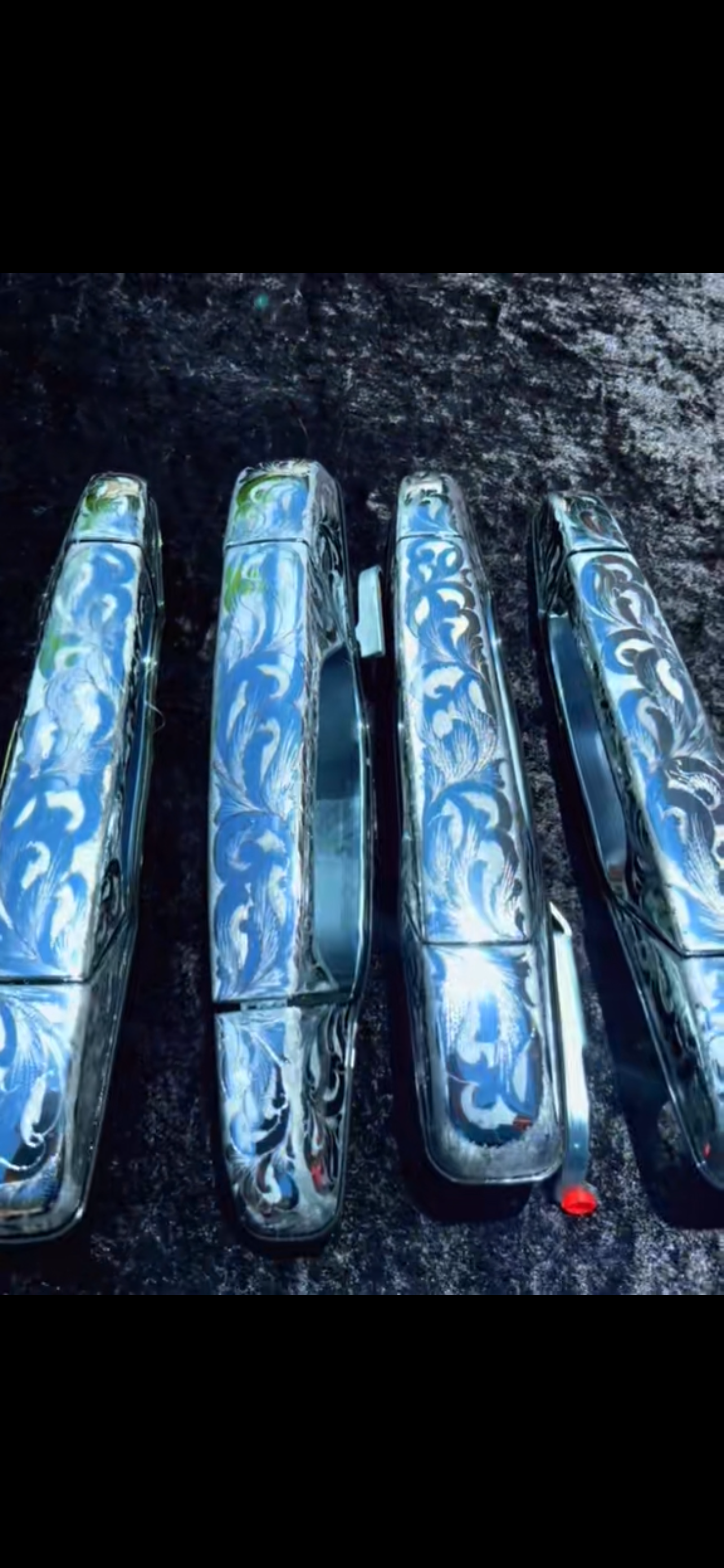 Door handles hand made engraved 07-13 / choose the quantity!