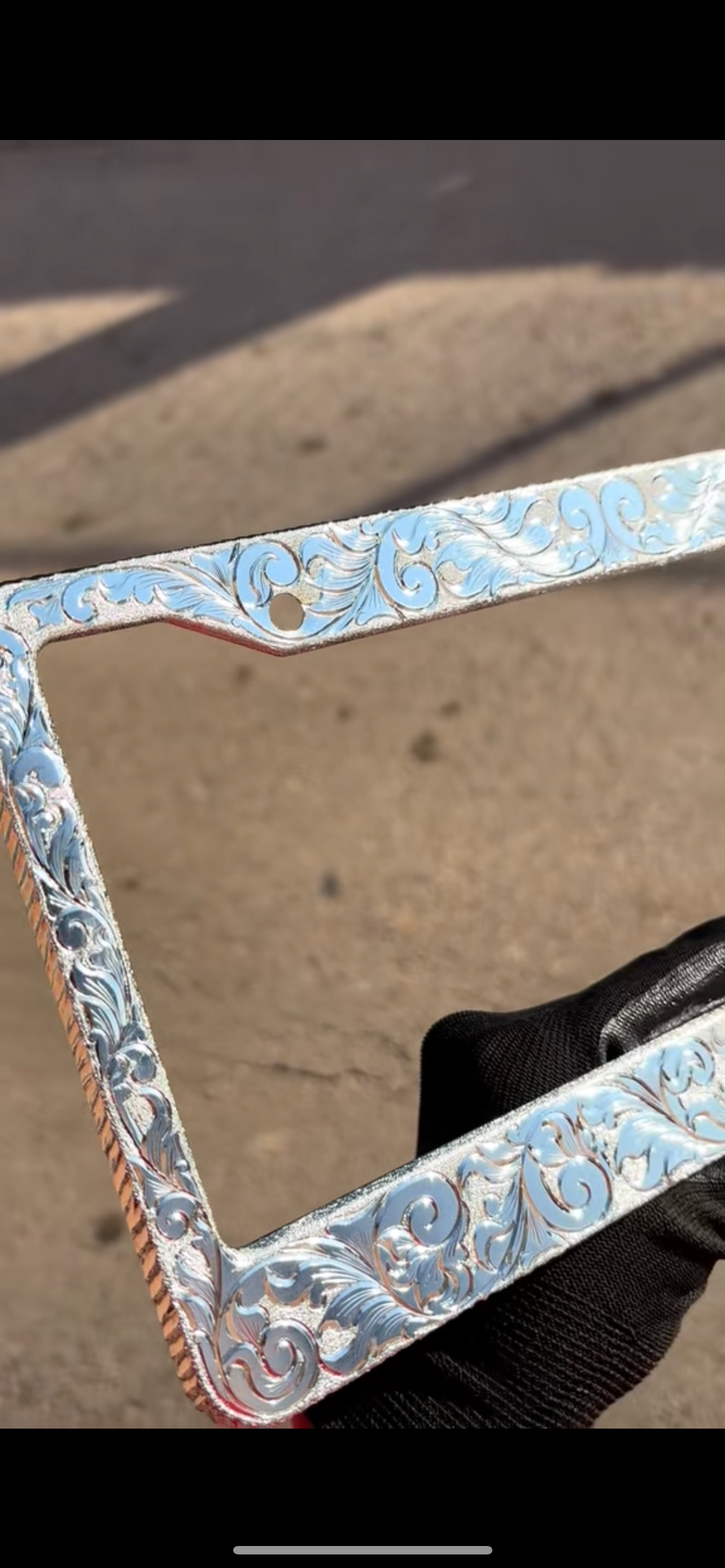 Chromed License plate fully engraved !