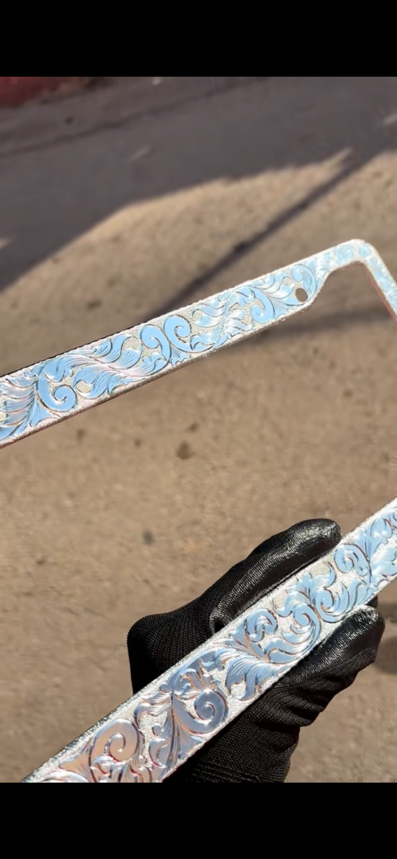 Chromed License plate fully engraved !