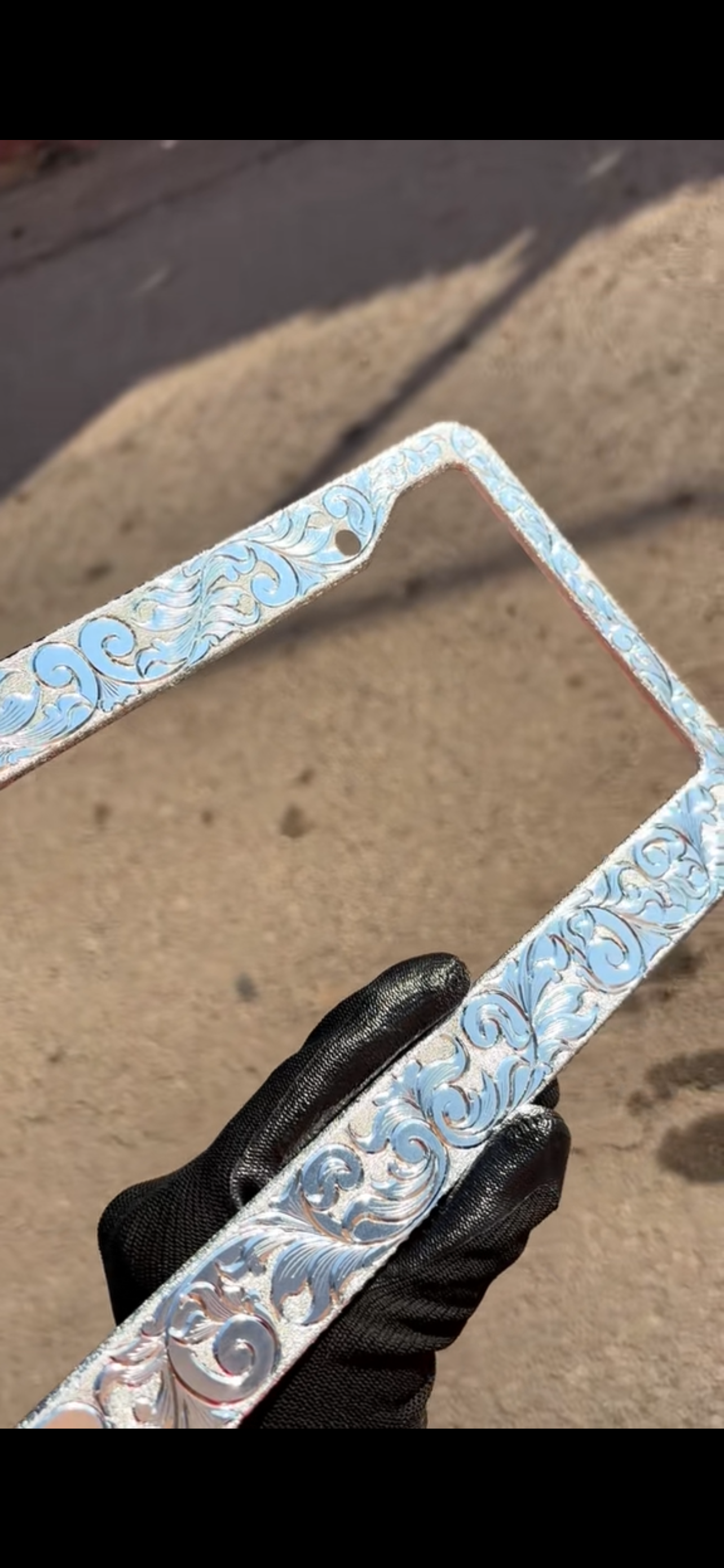 Chromed License plate fully engraved !