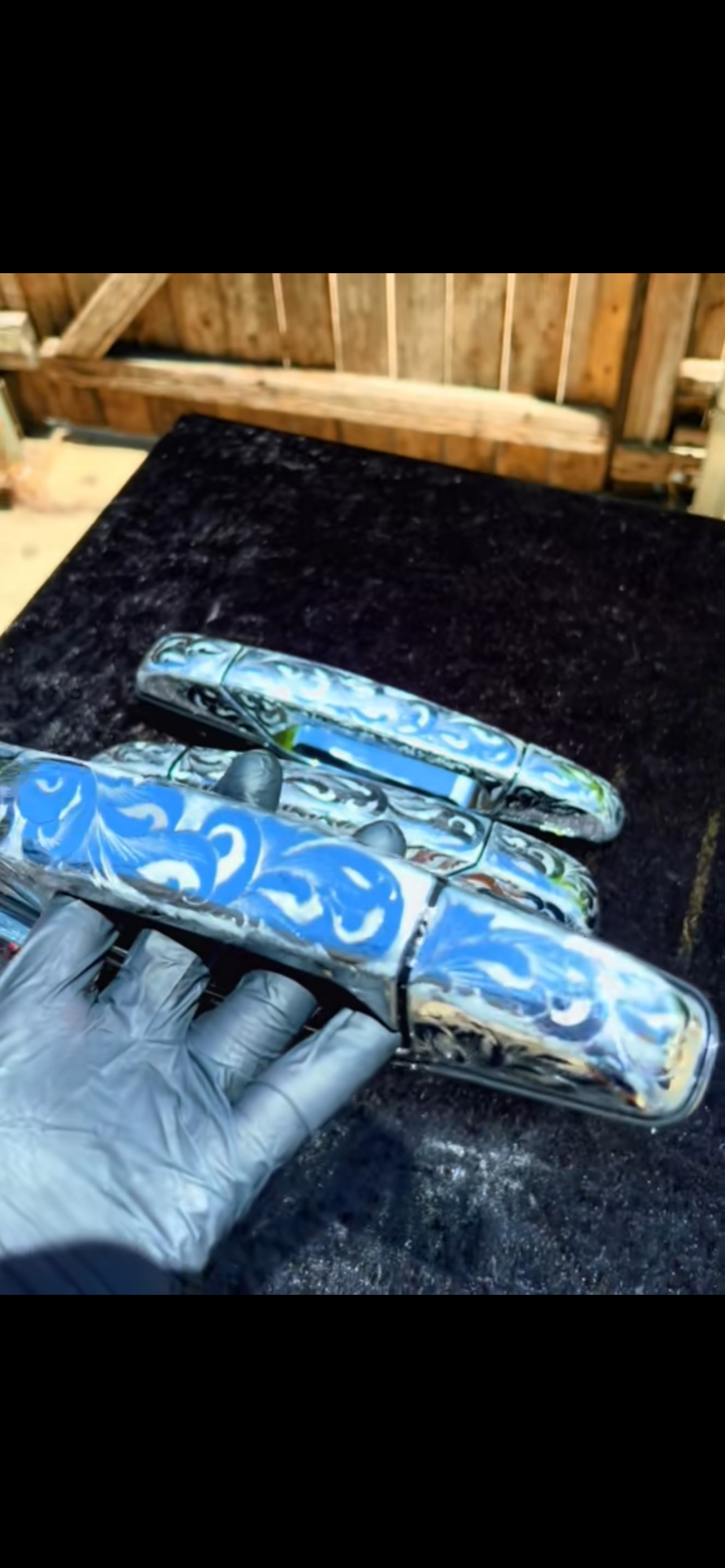 Door handles hand made engraved 07-13 / choose the quantity!