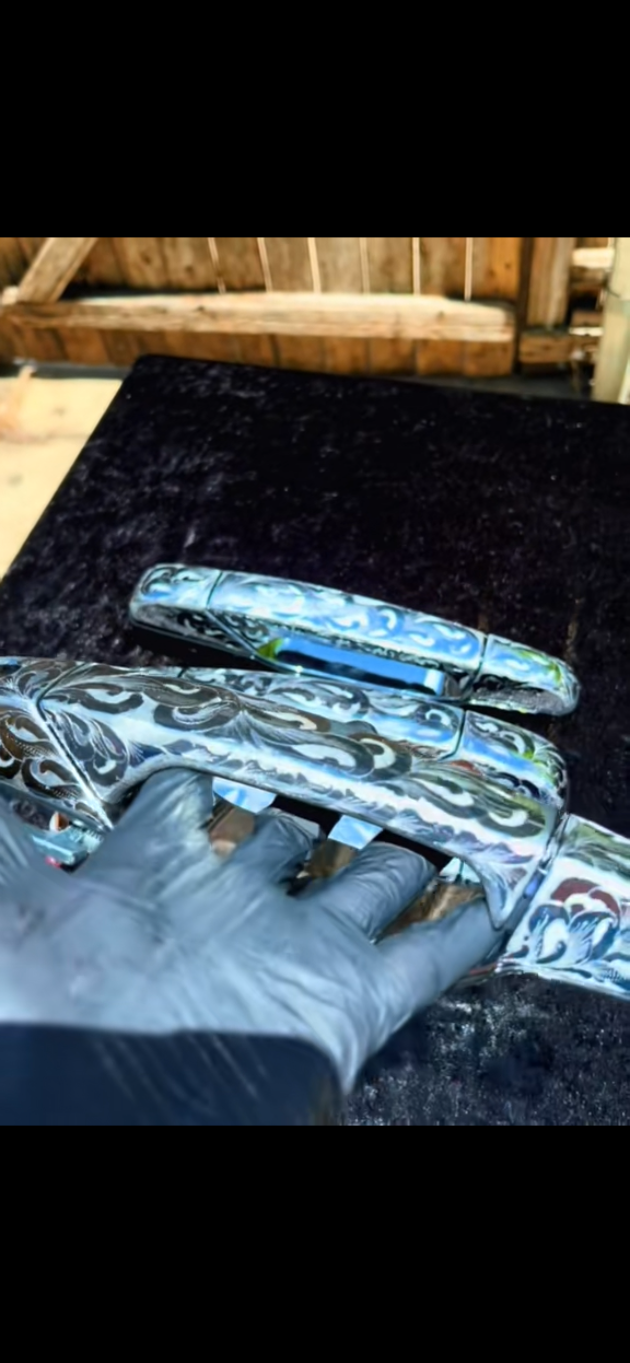 Door handles hand made engraved 07-13 / choose the quantity!